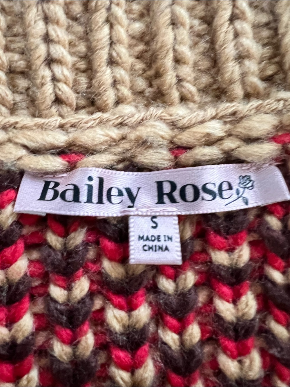 Bailey Rose Siena Knit Sweater western Cowichen horse design cardigan chunky - Picture 12 of 16